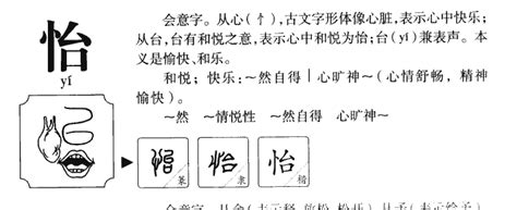 怡意思名字|怡的意思